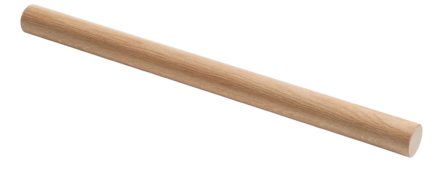 Rouleau à pâtisserie en bois de chêne 50 cm côte à côte