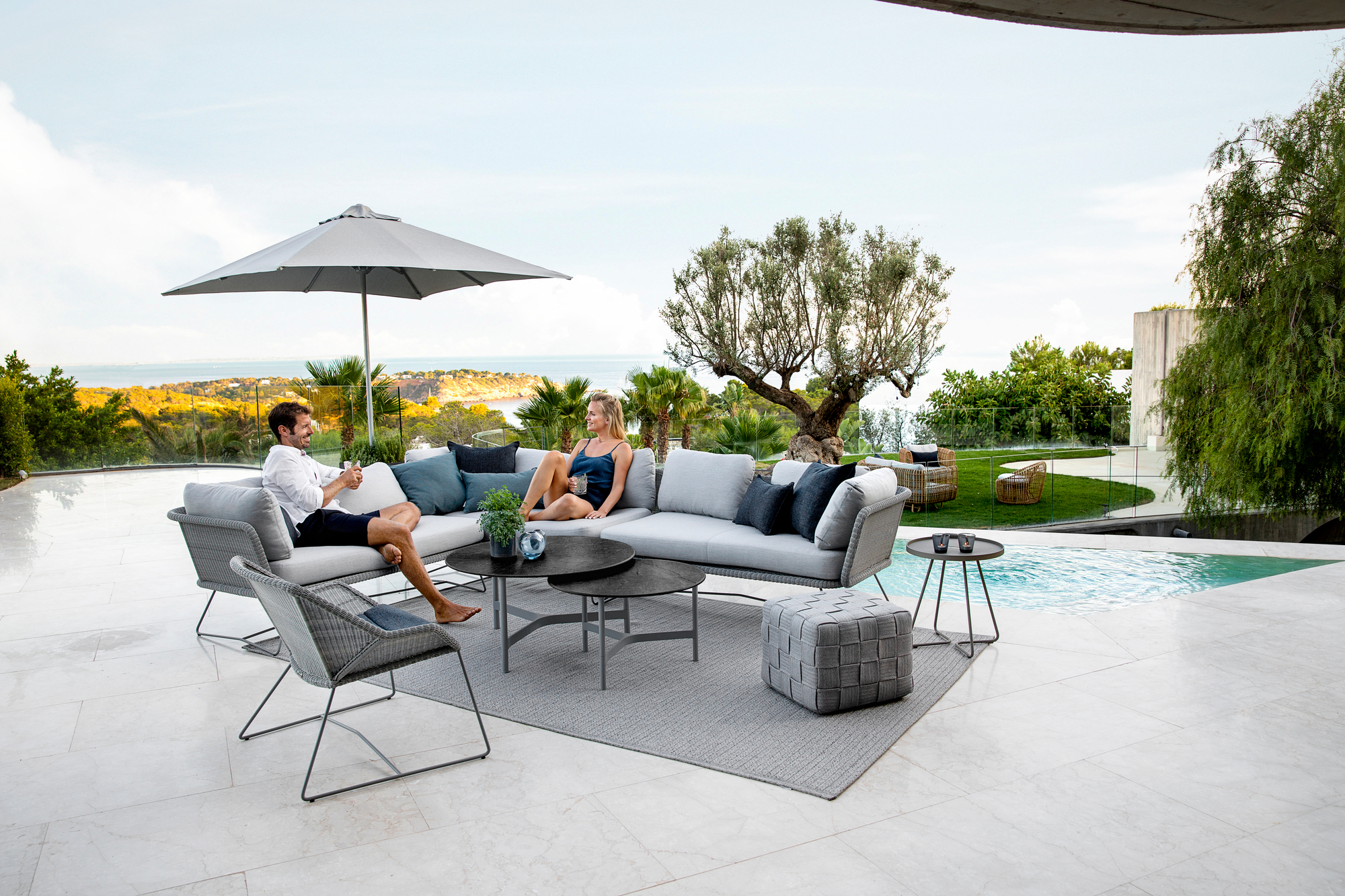 Horizon Outdoor Sofa modulaire 2 places droit Cane-Line