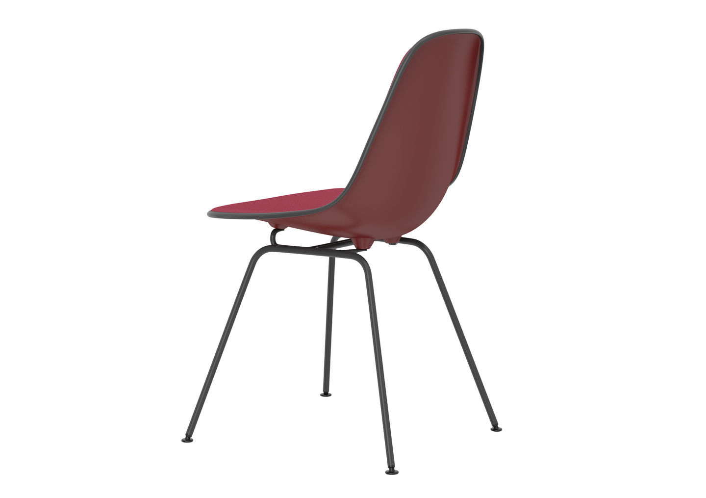 Eames Plastic Side Chair DSX Chaise entièrement rembourrée Vitra