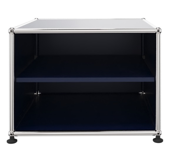 USM Haller Beistelltisch mit Zwischentablar stahlblau