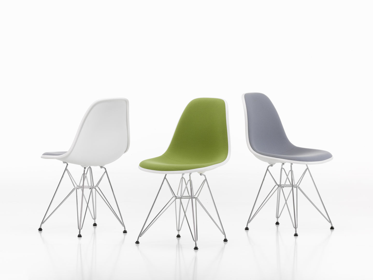Eames Plastic Side Chair DSR Chaise Entièrement Rembourrée Vitra