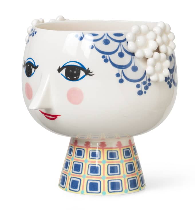 Eva Pot de fleurs 21 cm Bleu Bjorn Wiinblad