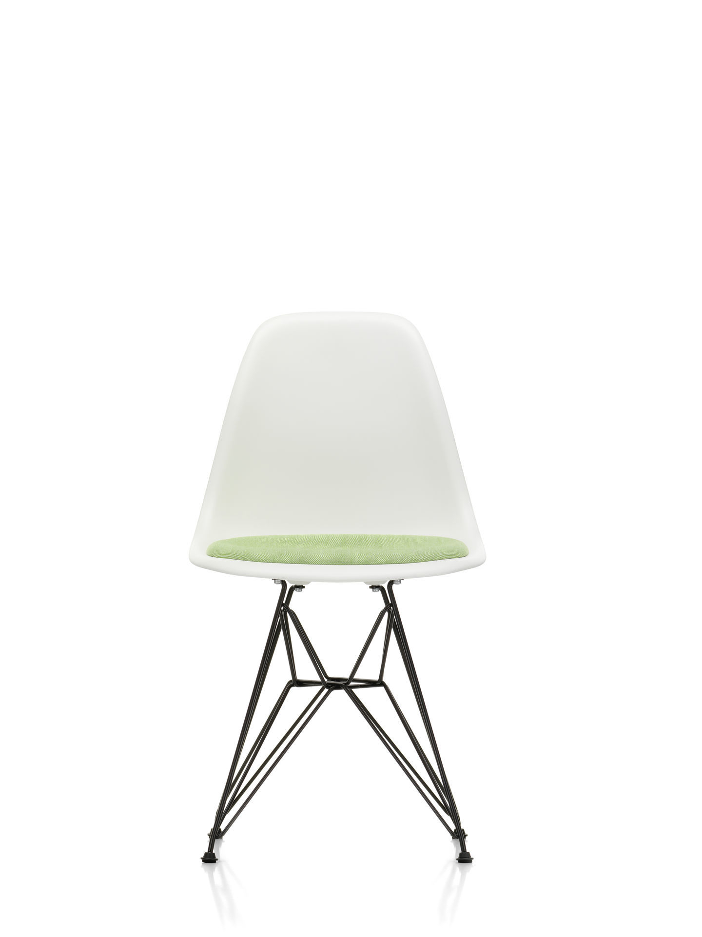 Eames Plastic Side Chair DSR chaise avec coussin d'assise Vitra