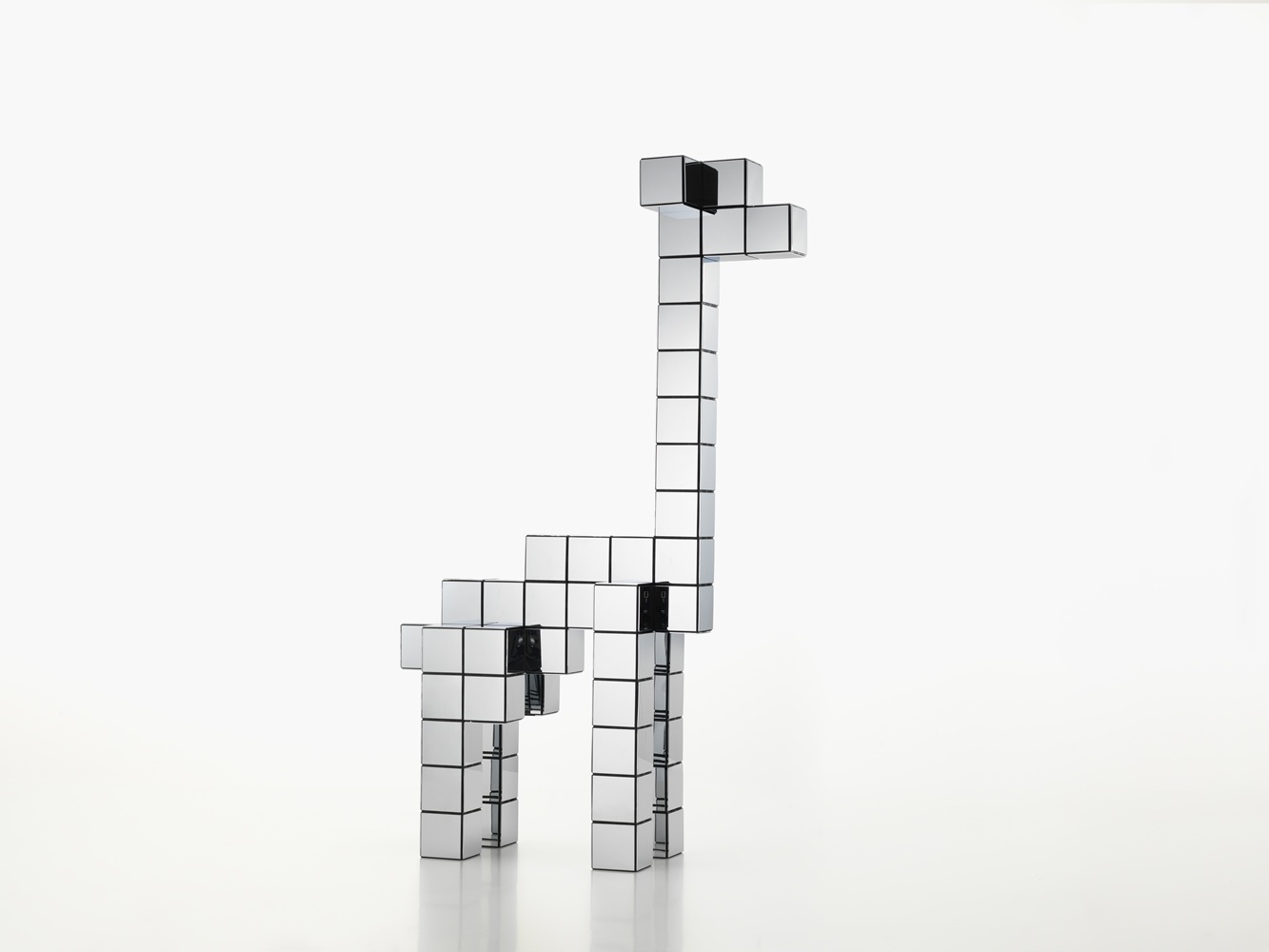 Panton Cubes Giraffe Chrome Sculpture Vitra