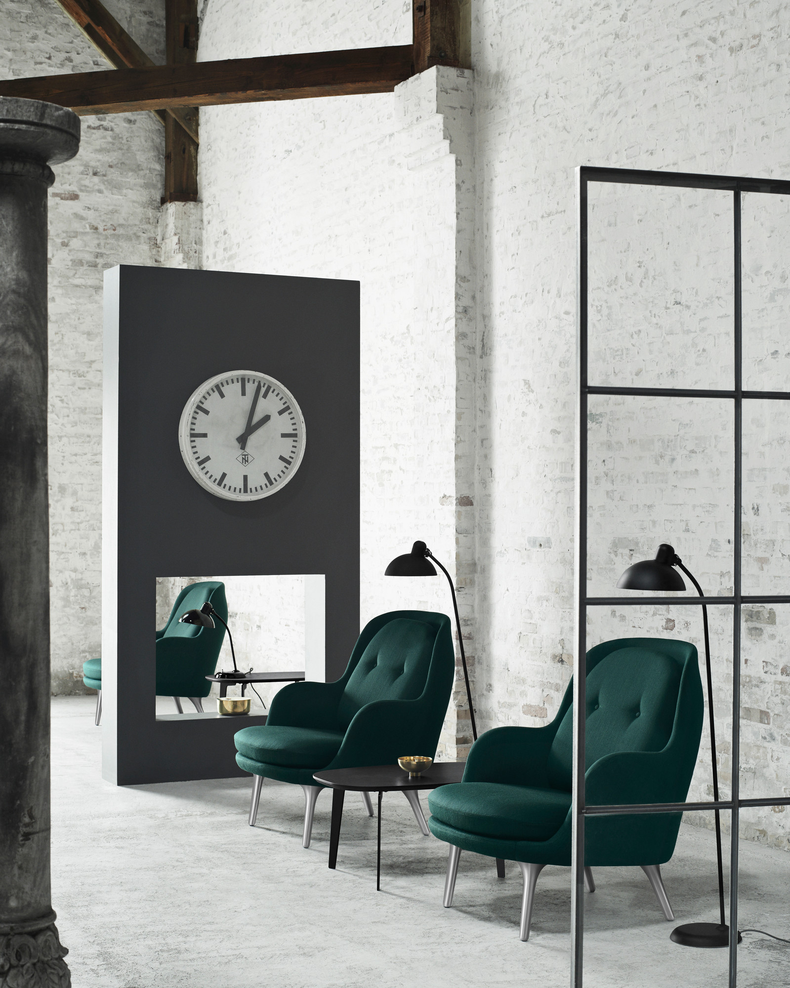 6556 F Lampadaire KAISER idell Vert olive Fritz Hansen