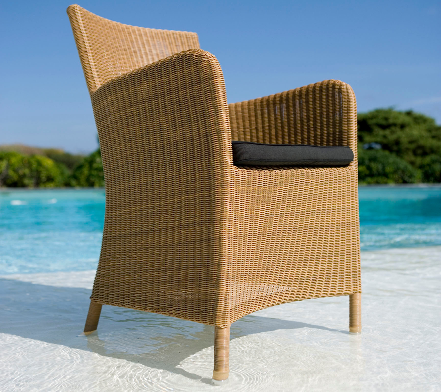 Hampsted coussin de siège de fauteuil blanc Cane-Line