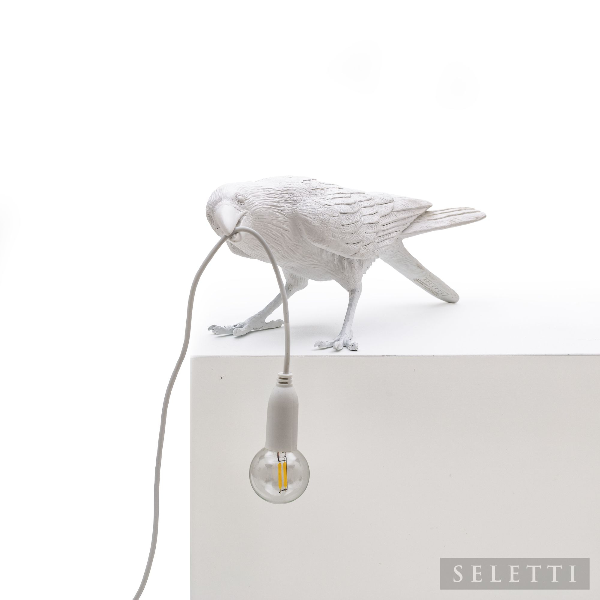 Bird Lamp Playing white Lampe Seletti OFFRE SPECIALE