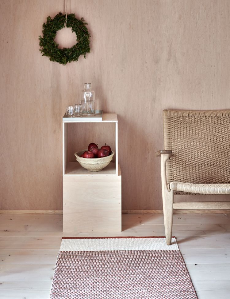 Tapis Edit 60 x 85 cm BLEU PAUVRES / BLEU FUMÉ / STONE Pappelina OFFRE SPECIALE