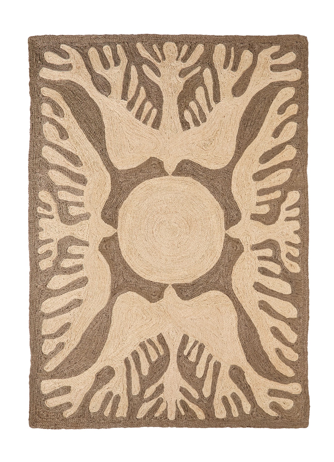 Lucia Eames Sunbirds Tapis Charcoal Nanimarquina