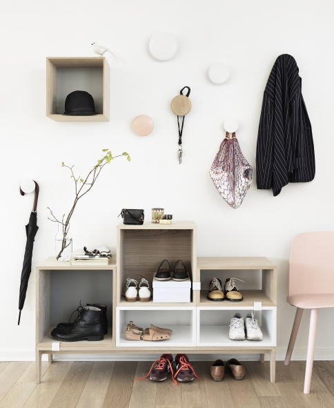 The Dots Large Bois BLANC Crochet de vestiaire Muuto OFFRE SPECIALE