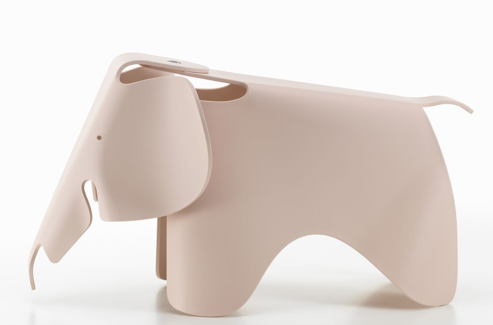 Eames Elephant Tabouret RE Vitra Rose pâle