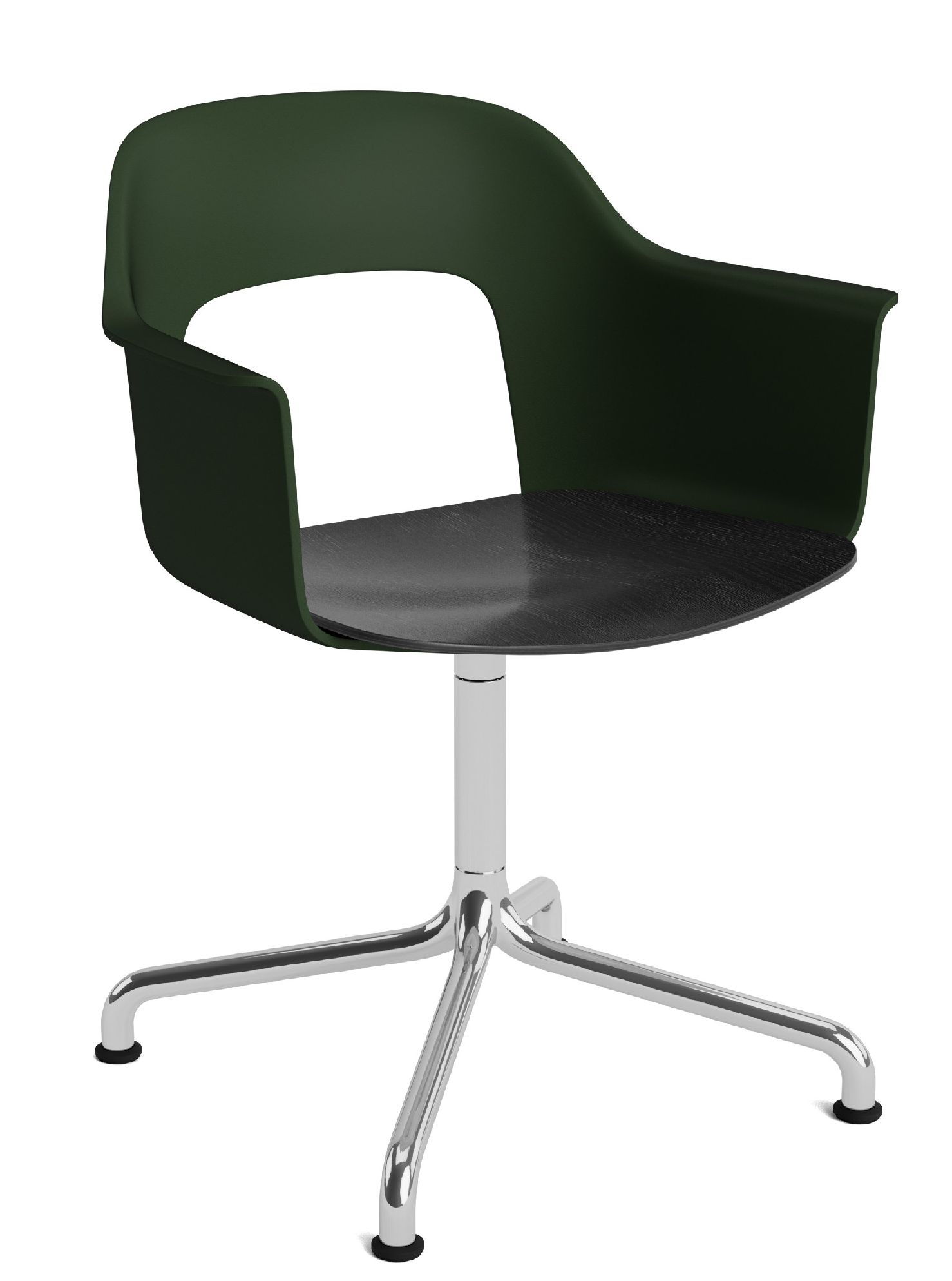 Layout Armchair 252 Fauteuil 4 pieds en étoile Pied pivotant avec base incurvée Hay  