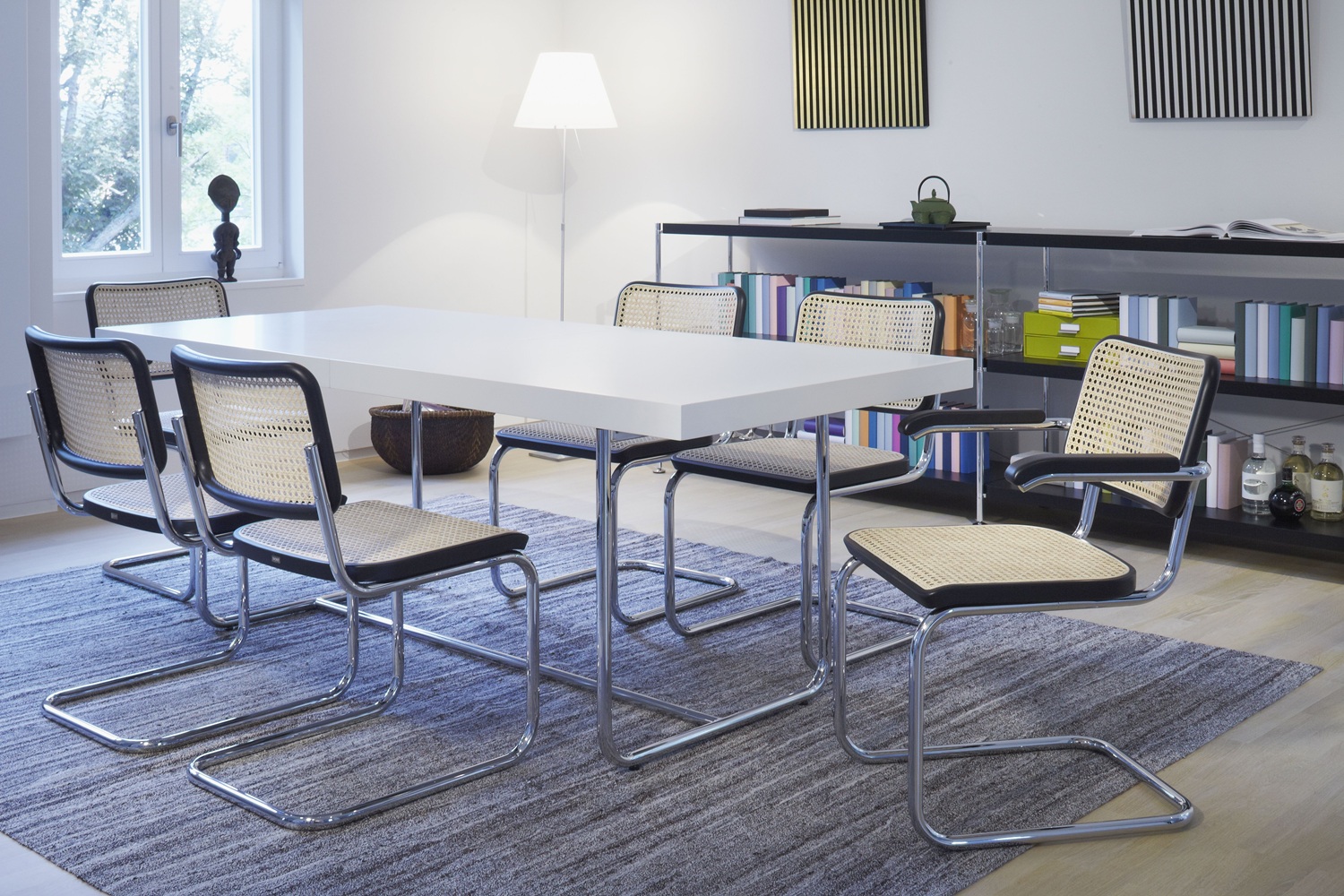 S 32 V Tube en acier Classique à bras oscillant libre CHROME/NATUREL Thonet COMBINAISON PRÉFÉRÉE