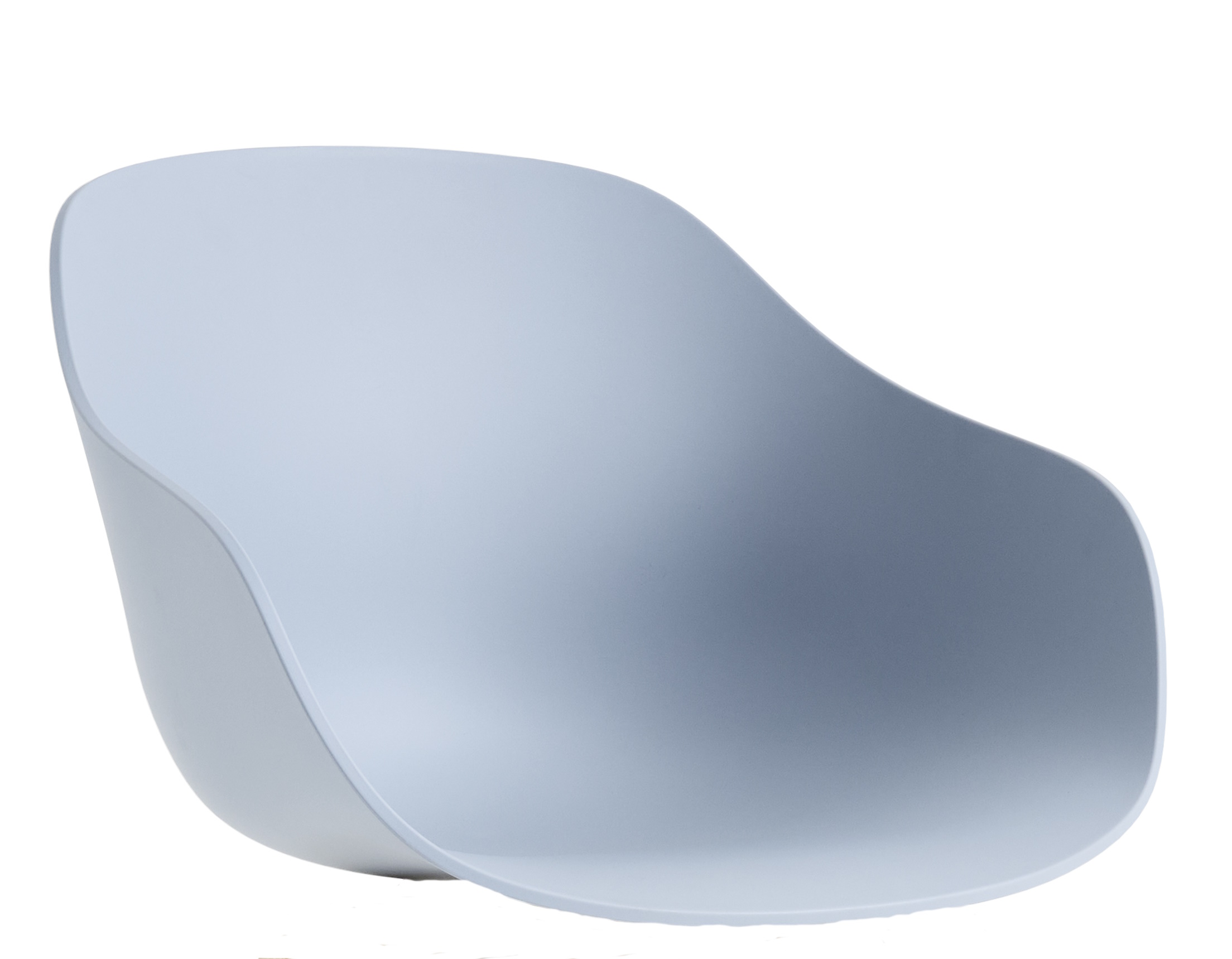 About A Chair AAC26 Stuhl in Slate Blue von Hay, Sitzschale ohne Beine.