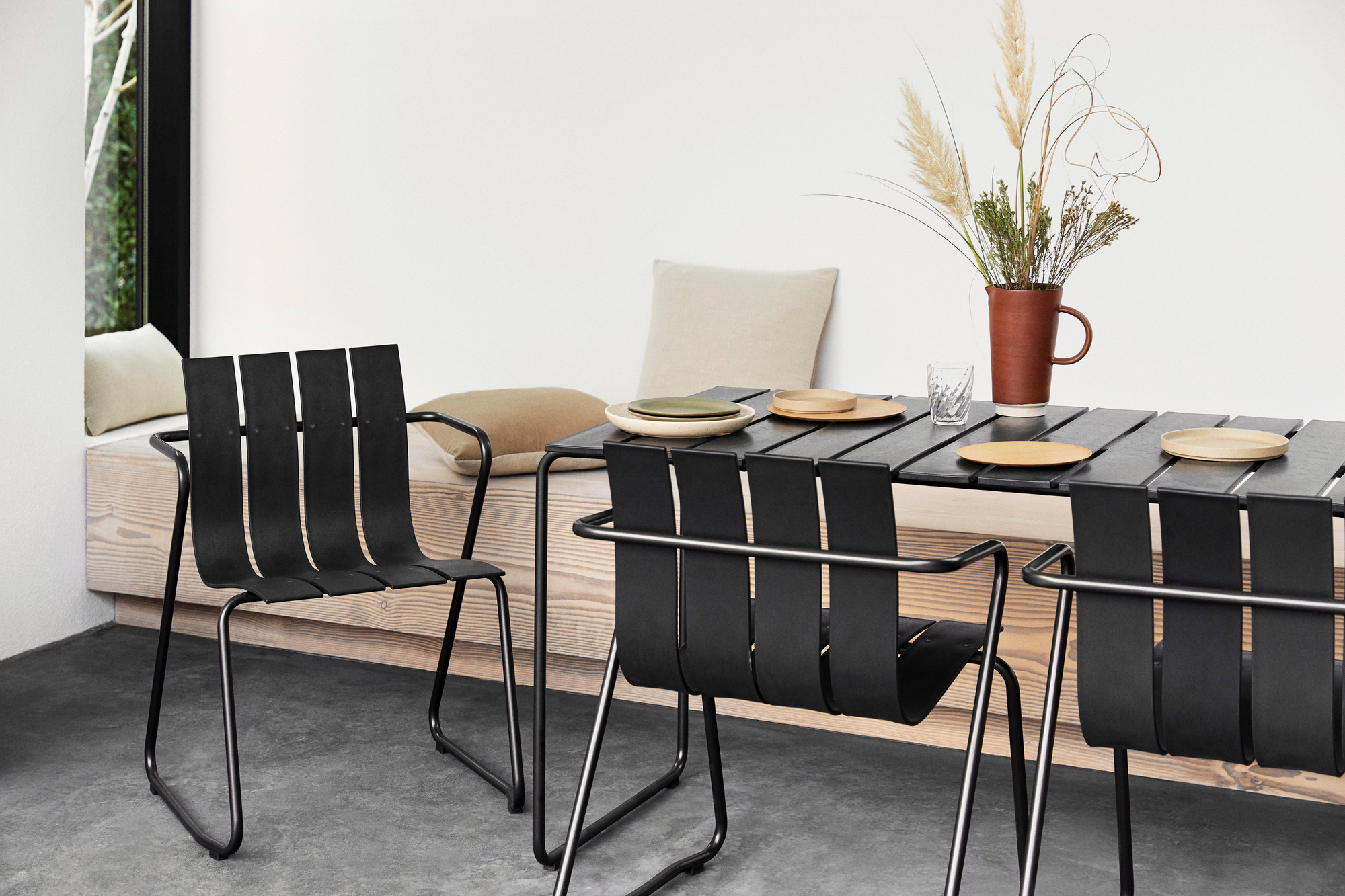 Ocean Table d'extérieur 4 personnes Mater noir