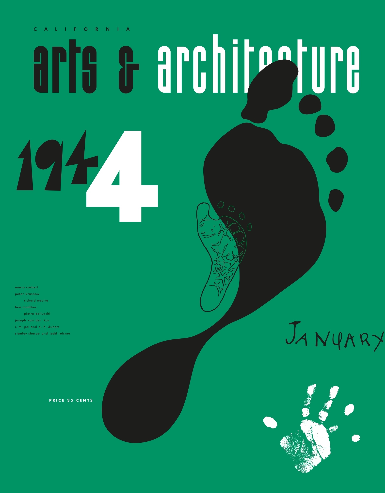 Cover Prints Wandbild Vitra Arts & Architecture - January 1944 OFFRE SPECIALE