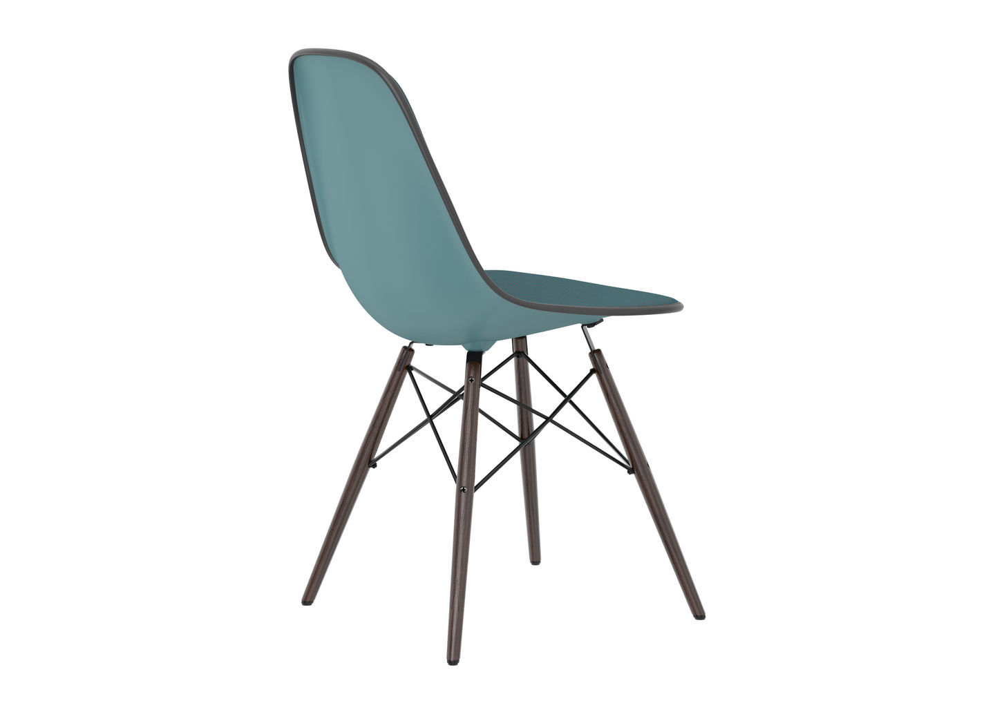 Eames Plastic Side Chair DSW chaise entièrement rembourrée Vitra