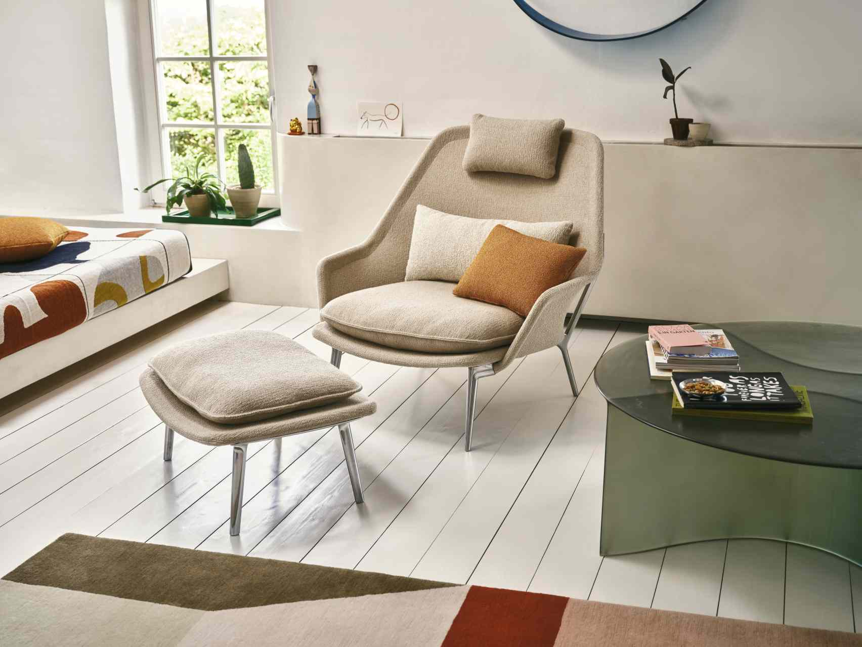 Slow Chair Fauteuil en tissu Vitra 