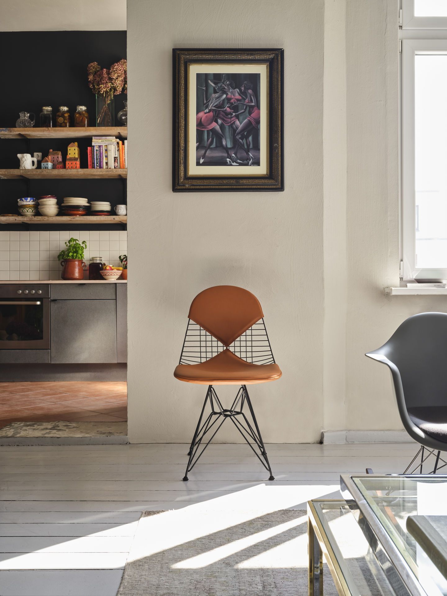 DKR-2 Wire Chair chaise avec assise et dossier rembourrés Vitra