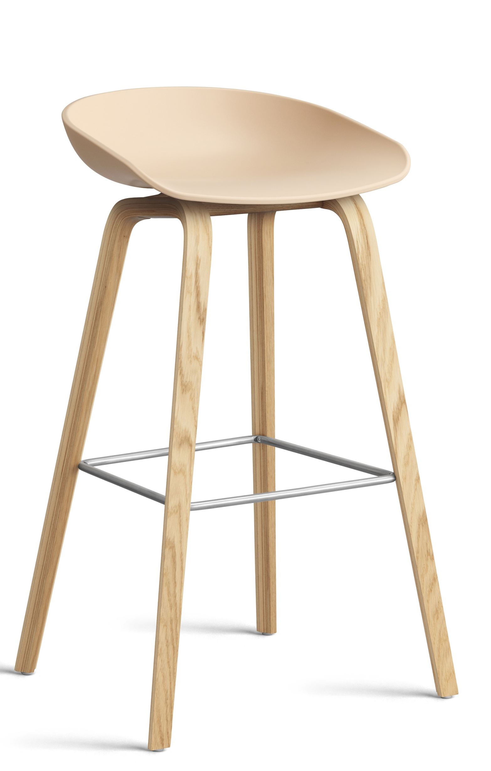 About a Stool AAS32 / AAS 32 Tabouret Haute Combinaisons préférées Hay About a Stool AAS32 Barhocker von Hay mit hellem Sitz und Holzgestell. Barstuhl.