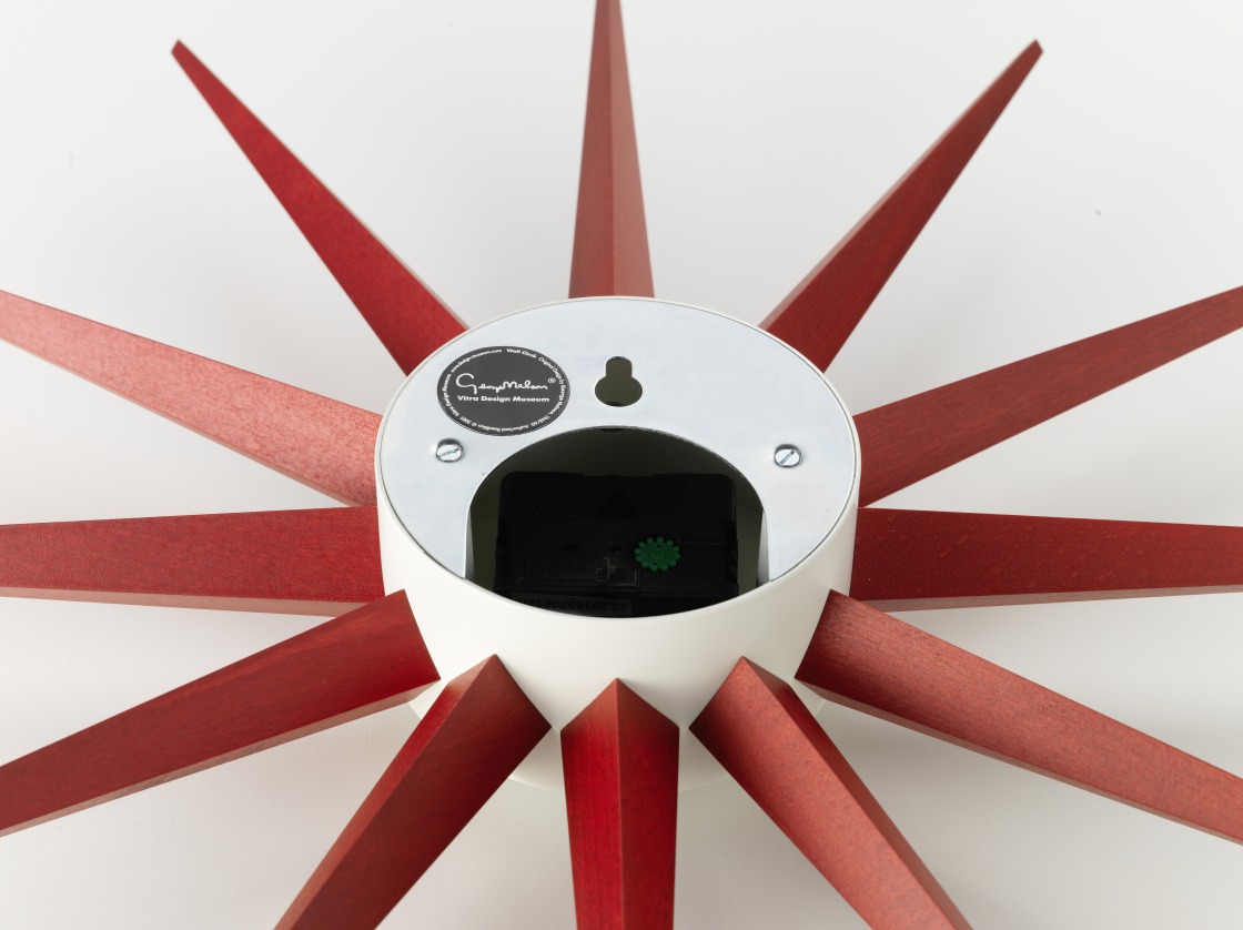 Sunburst Clock Horloge Murale - rouge Vitra
