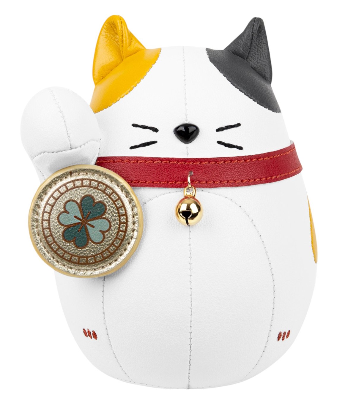 Presse-papiers Chat Lucky Cat Fuu Clover Blanc / Ocre jaune Züny 