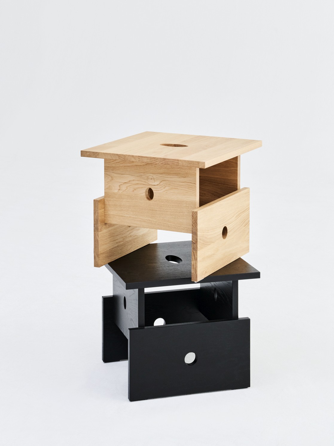 Wood Box Coffee Table Table basse Hay chêne noir vernis à base d'eau