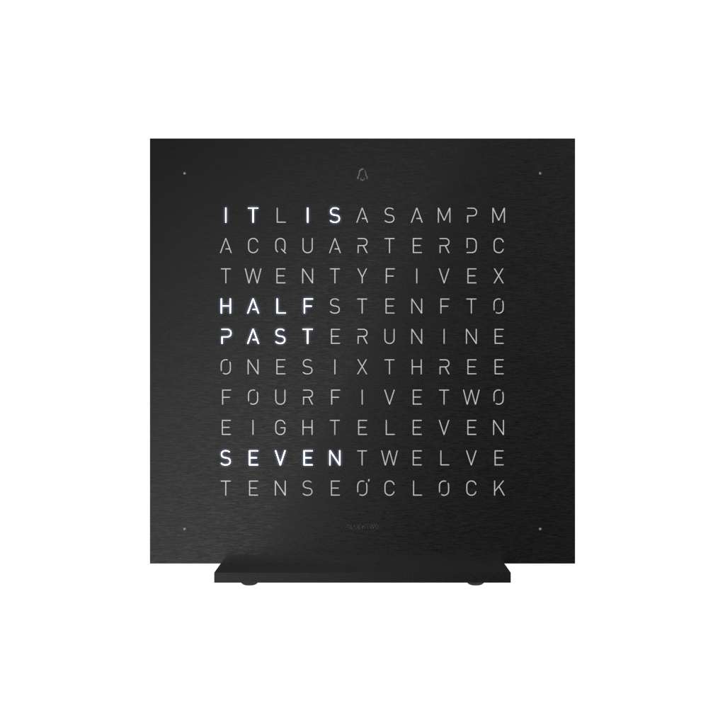  Earth 13.5 Steel Series Horloge de table version / Montre Anglais QLOCKTWO