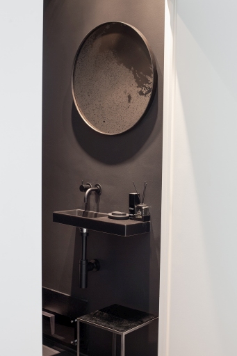Miroir mural rond heavy aged bronze Ethnicraft L 61