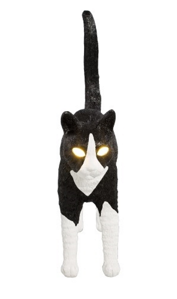 Jobby Cat lamp Lampe de table Noir et Blanc Seletti OFFRE SPECIALE