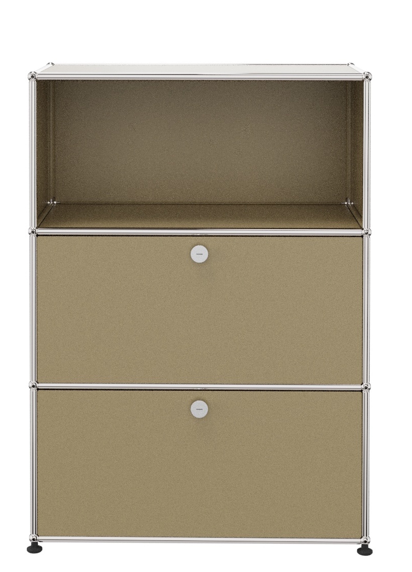 USM Haller Highboard mit 2 Klappen und 1 Fach offen-beige