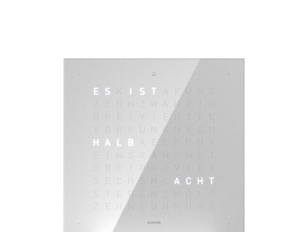 Cache avant pour l'horloge de table Earth 13.5 Allemande QLOCKTWO