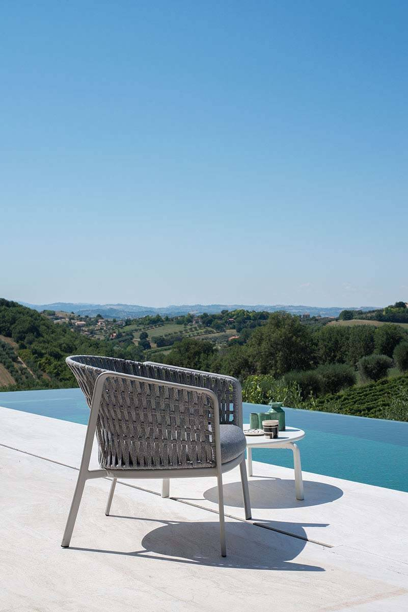 Carousel 1218 Lounge chaise Emu blanc / ivoire melange