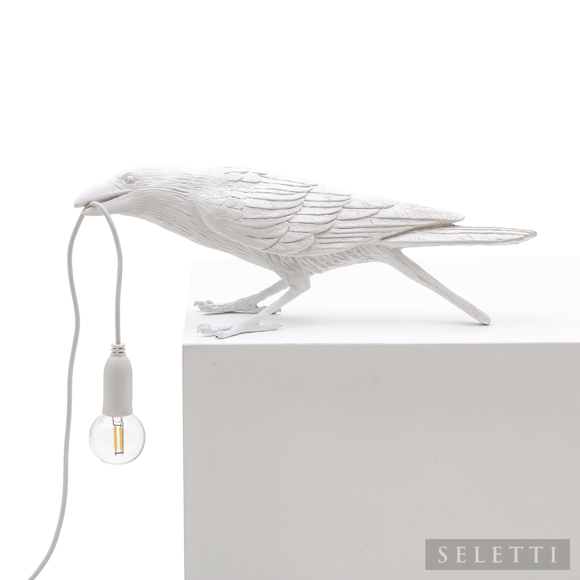 Bird Lamp Playing white Lampe Seletti OFFRE SPECIALE