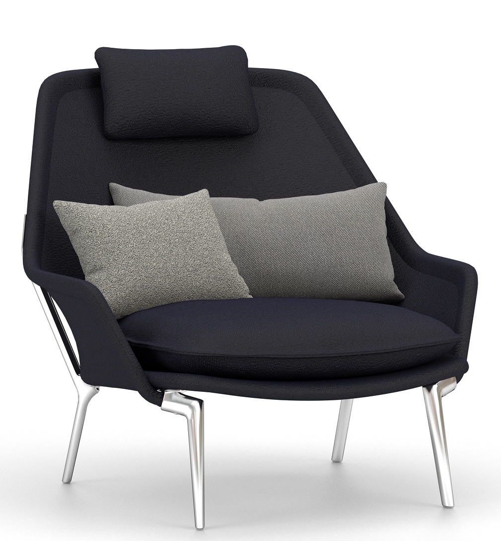 Slow Chair Fauteuil en tissu Vitra 