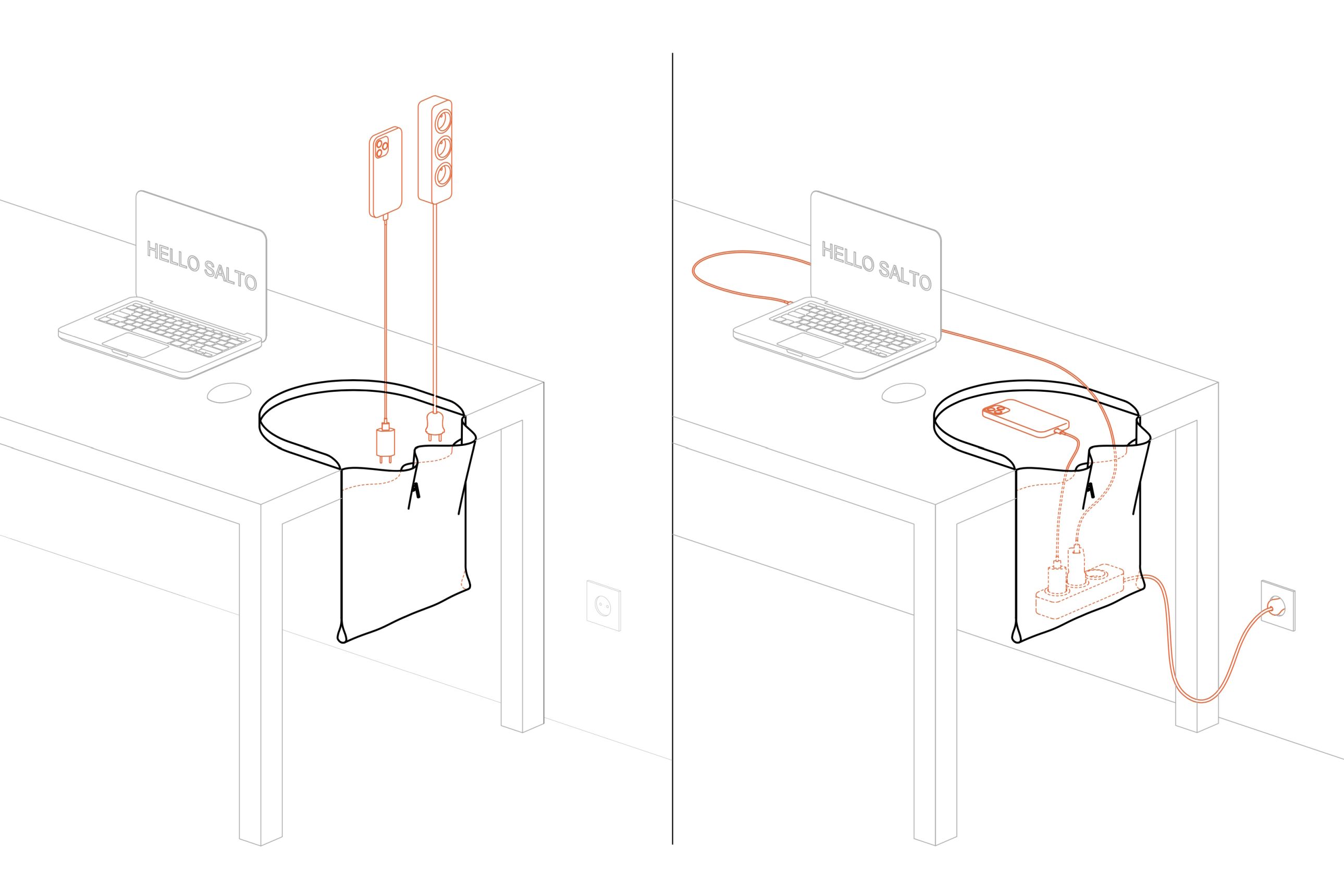 Salto Meuble en papier / Organizer Richard Lampert