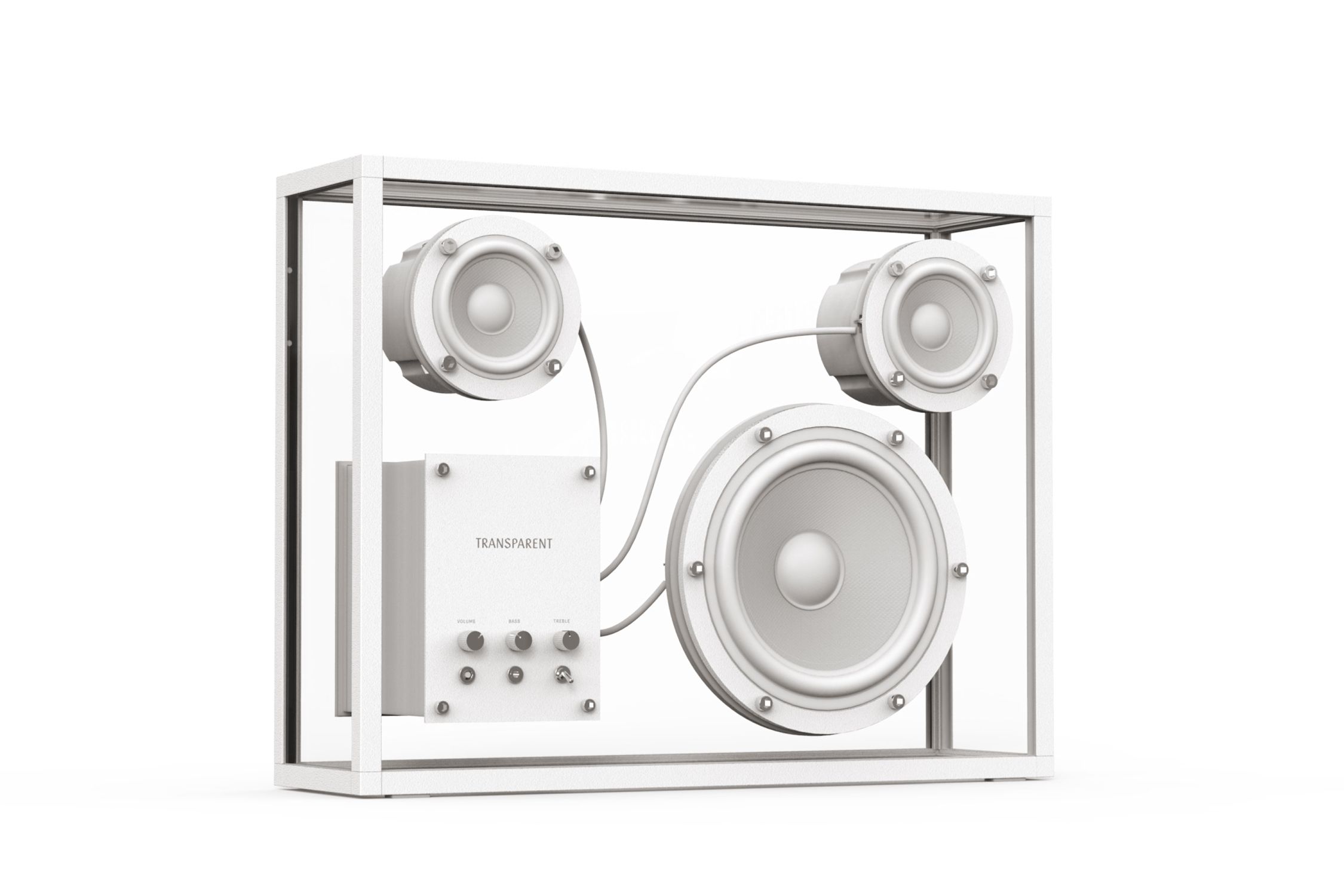 Haut-parleur transparent blanc Transparent