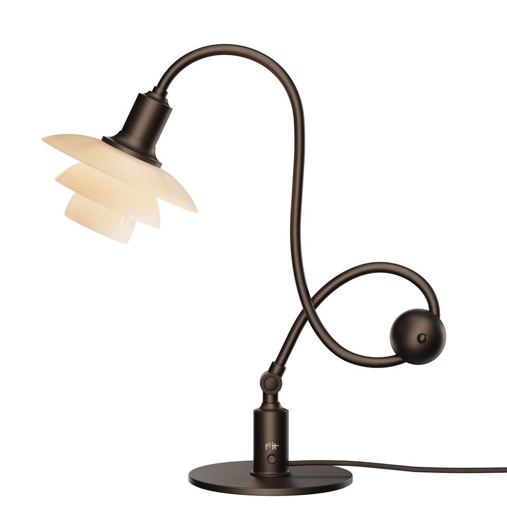 Lampe de table PH 1/1 Piano, couleur Dusty Terracotta, Louis Poulsen