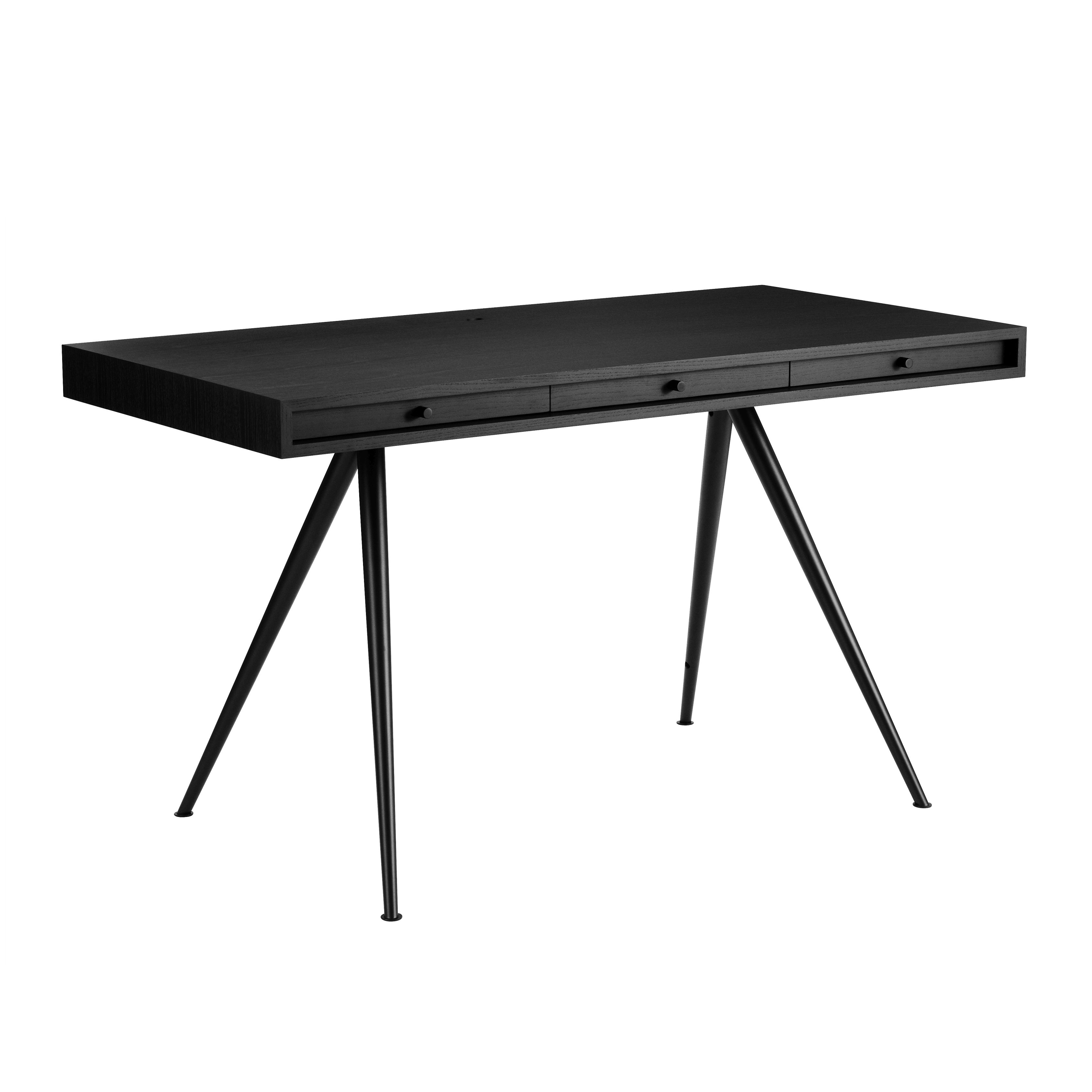 Bureau de bureau JFK avec pieds standard Noir Norr11