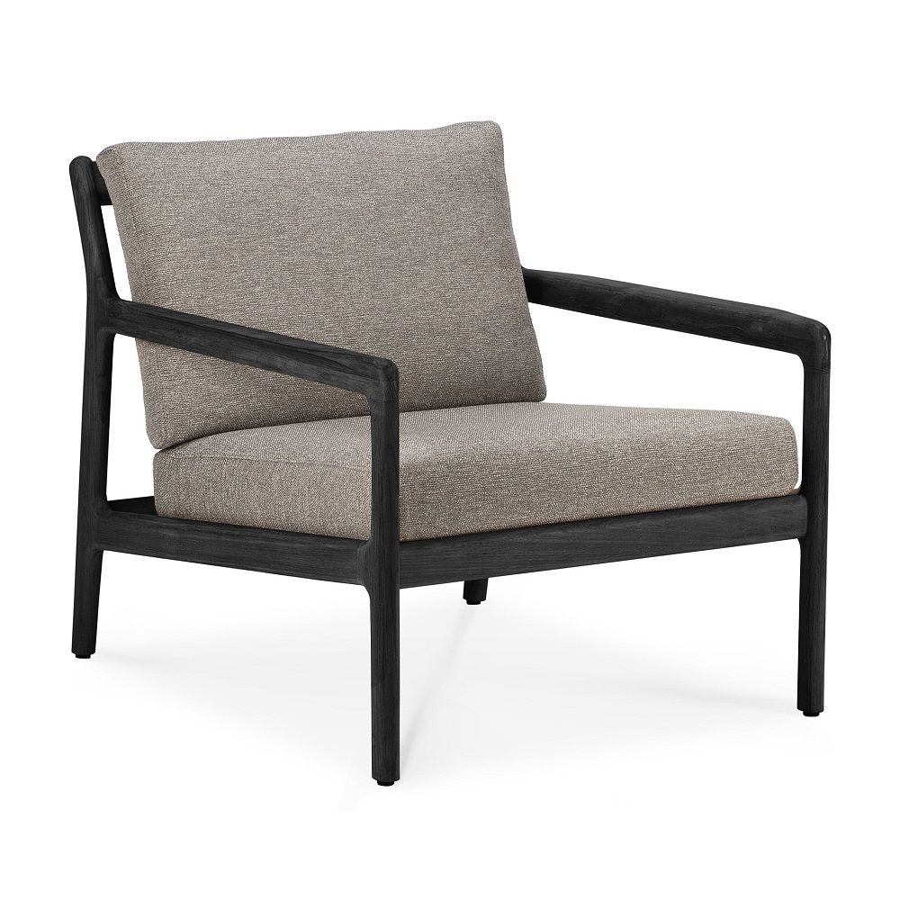 Jack Outdoor Fauteuil lounge teck noir laqué Ethnicraft Moka