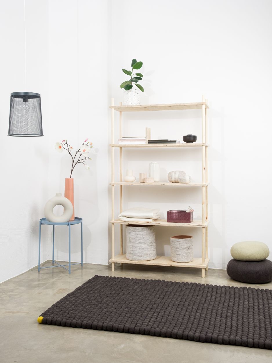 Big One Rectangulaire Tapis en feutre 180 x 260 cm myfelt  Anthracite