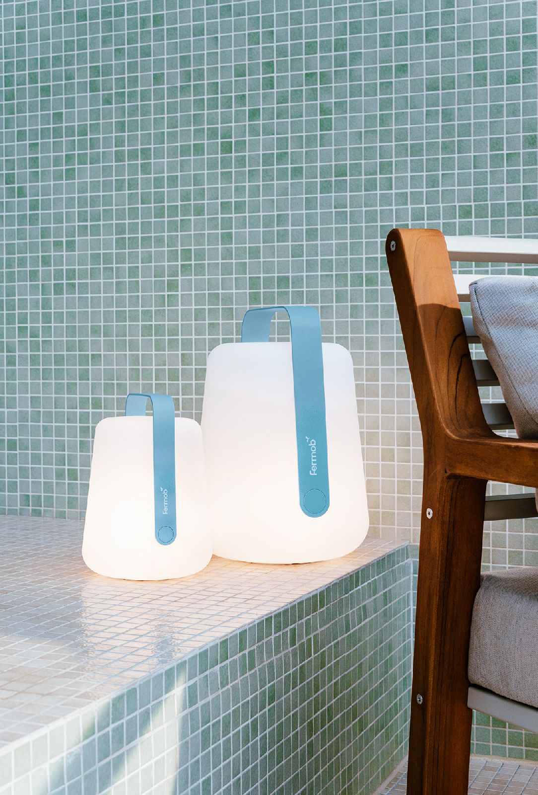 Balad 2 lampe de table H 38 cm Fermob gris argile