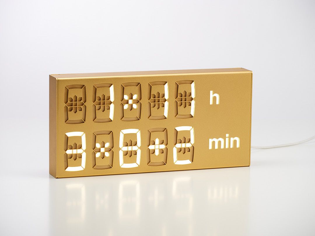 Digital clock LED Horloge numérique / horloge de table / horloge murale GOLD Albert Clock 
