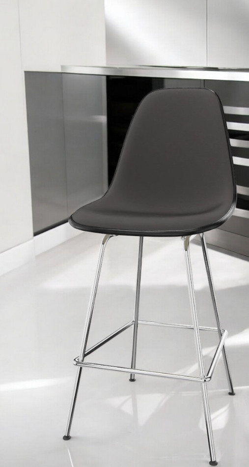 Eames Plastic Bar Stool Tabouret de bar Medium Entièrement rembourré Vitra 