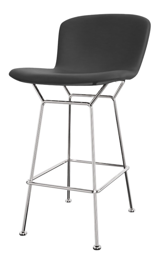 Bertoia Bar Stool Tabouret de bar en cuir de noyau Knoll International