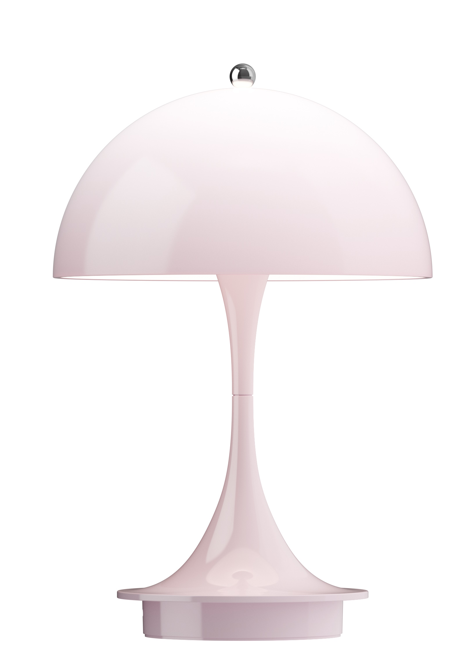 Panthella 160 Portable V3 Lampe de table à LED rechargeable Intérieur/Extérieur Louis Poulsen opale rose