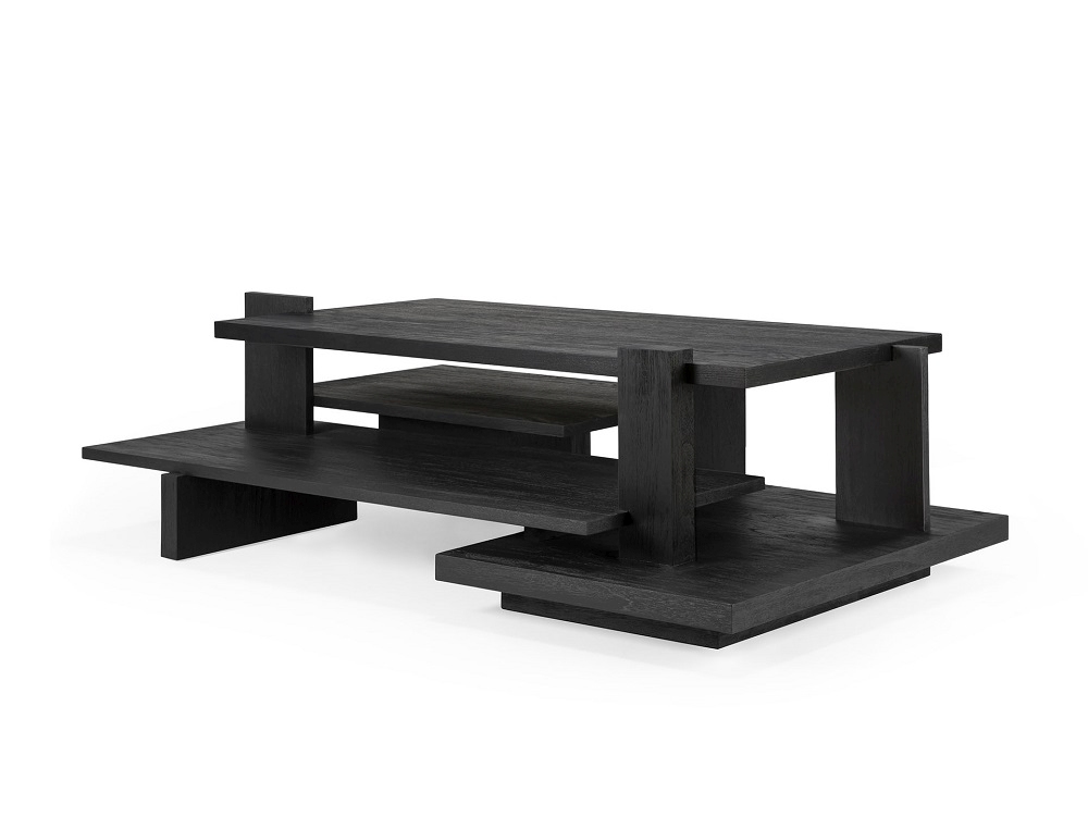 Teak Abstract Coffee table Table basse Noir Ethnicraft