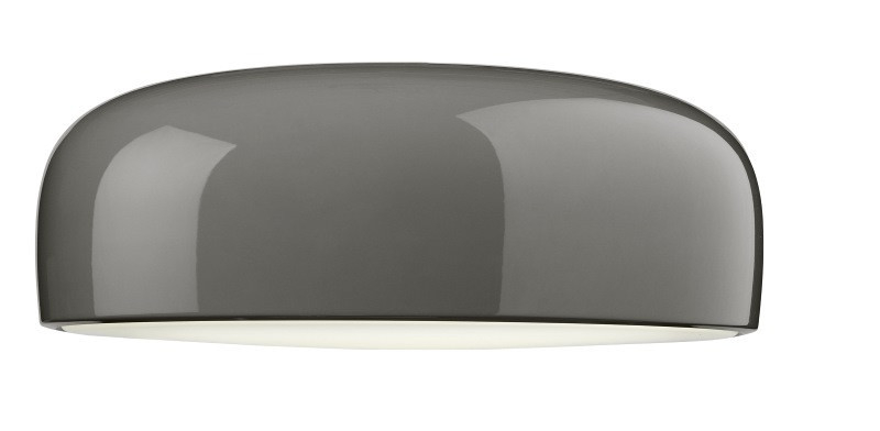 Smithfield C LED Lumière de couverture Flos Mud Smithfield Deckenleuchte in Mud-Grau: Moderne LED-Lampe für Deckenmontage, stilvolle Innenraumbeleuchtung.