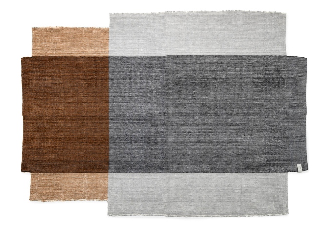  Nobsa Rug Medium Tapis ames Gris trafic / Ocre / Crème