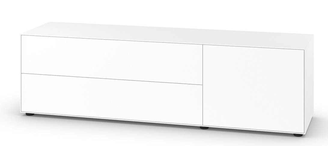 Nex Pur Box Lowboard / Sideboard avec tiroir et porte Horizontal Piure QUICK SHIP